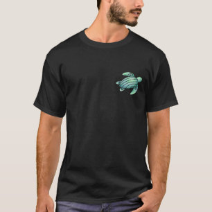 T-shirt tortue de mer peinte à l'aquarelle dessin animé bl