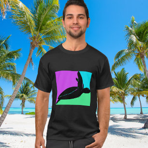 T-shirt Tortue de mer Pop Art pour hommes coloré