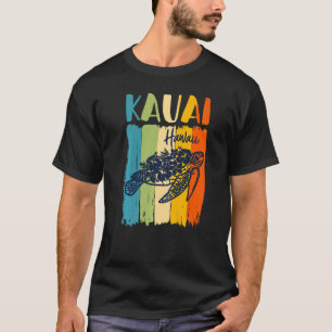 T-shirt Tortue de mer rétro Kauai Hawaii jumeler amis Fam