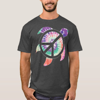 T-shirt Tortue de mer Teinture de l'océan Couleur Hippie C