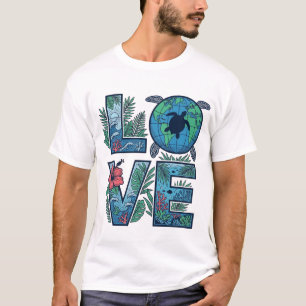 T-shirt Tortue de mer Terre Tropical Amour