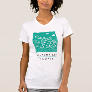 T-shirt Tortue de mer verte d'Hawaï - baie de Hanauma