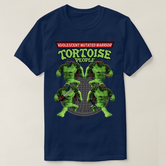 T-shirt Tortue des adolescents mutés guerriers des gens ho (Design devant)