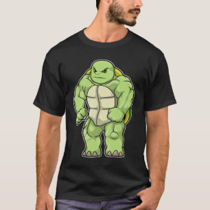 T-shirt Tortue en Bodybuilder avec Six pack