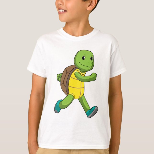 T-shirt Tortue en course (Devant)