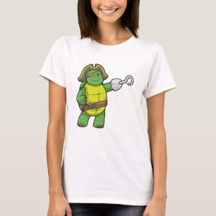 T-shirt Tortue en pirate avec patchs main et oeil