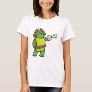 T-shirt Tortue en pirate avec patchs main et oeil