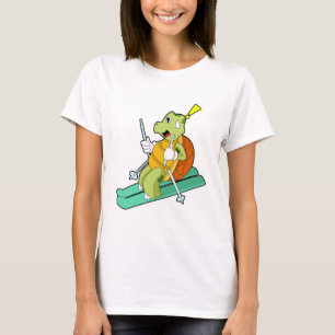 T-shirt Tortue en ski avec ski