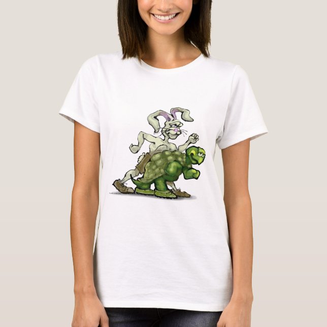 T-shirt Tortue et les lièvres (Devant)
