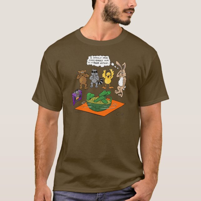 T-shirt Tortue et les lièvres Revisted (Devant)