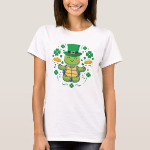 T-shirt Tortue mignonne de la Saint Patrick