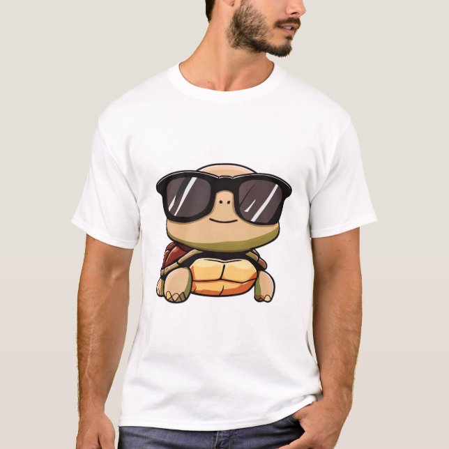 T-shirt Tortue mignonne Halloween 2023 lunettes de soleil  (Devant)