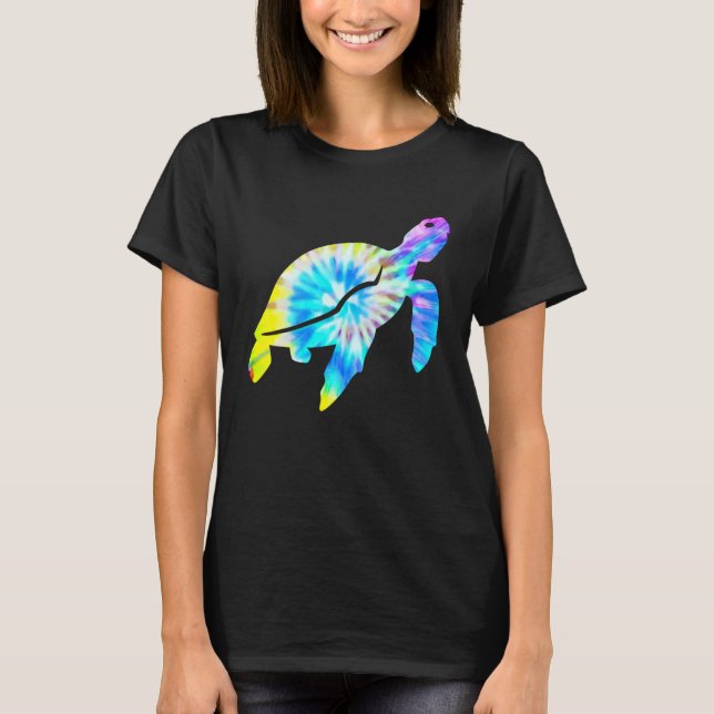 T-shirt Tortue moucheteuse Tie Dye Tortue de mer (Devant)