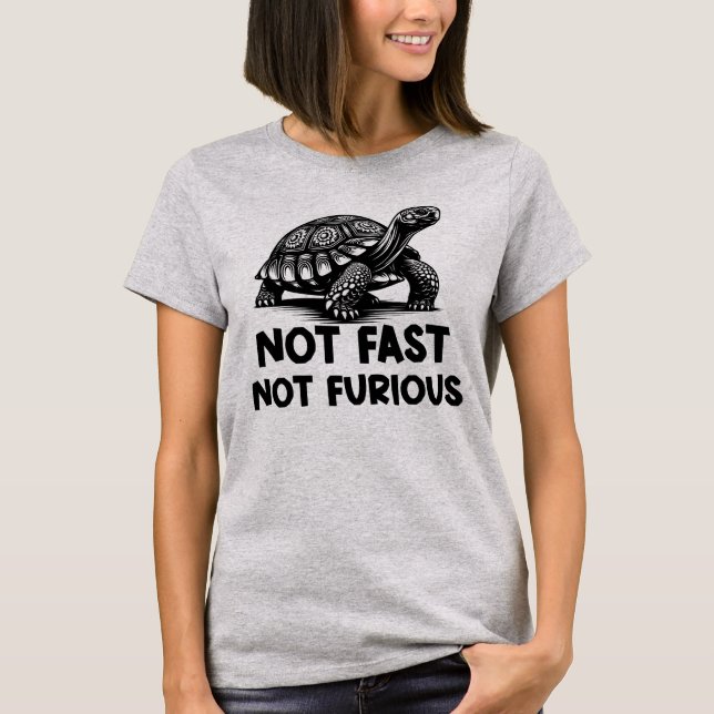 T-shirt Tortue pas rapide pas furieuse (Devant)