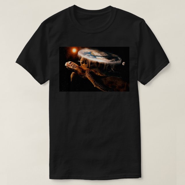 T-shirt Tortue plate Terre plateTerreTortue plateTerreTerr (Design devant)