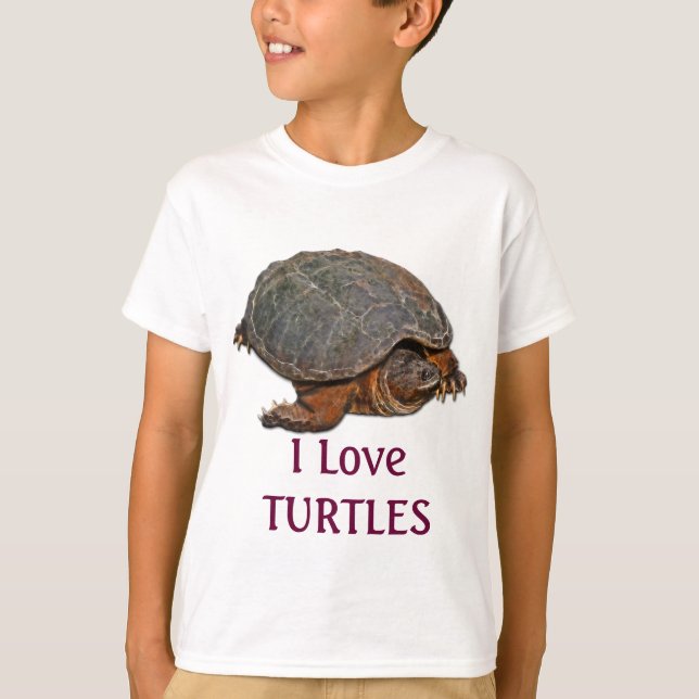 T-shirt Tortue serpentine Terrapin-lover Cadeau (Devant)
