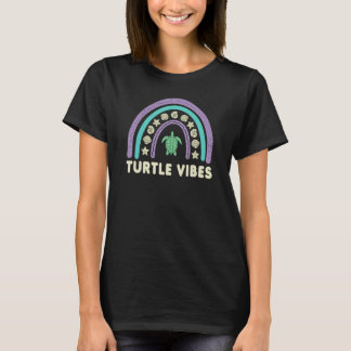 T-shirt Tortue Vibes Coquillage Arc en ciel - Plage d'été