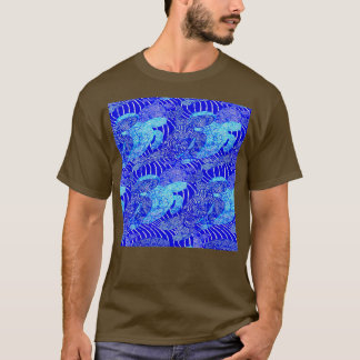 T-shirt tortues de mer bleu