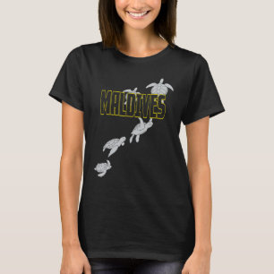 T-shirt Tortues de mer incroyables aux Maldives, plongée e