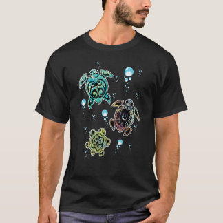 T-shirt Tortues de mer tropicales hawaïennes