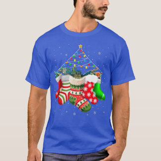 T-shirt Tortues en Chaussettes Lumières De Noël Pyjama Tor