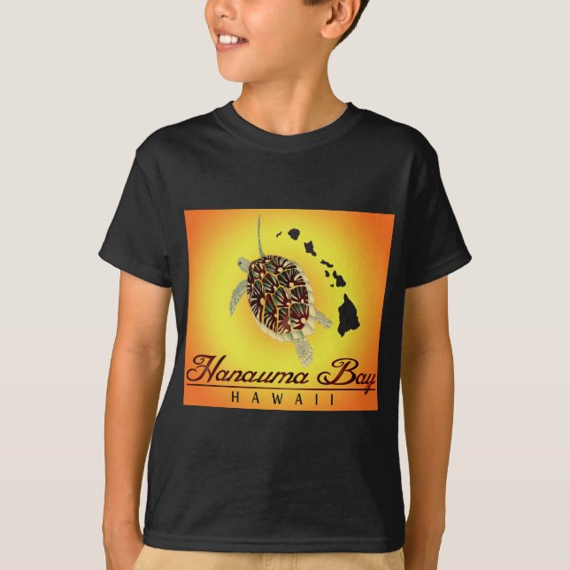 T-shirt Tortues hawaiiennes et îles Hawaii (Devant)