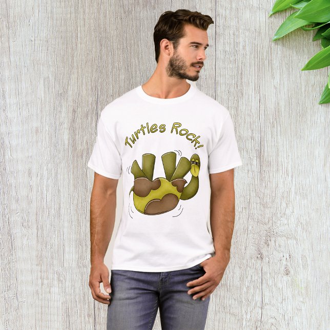 T-shirt Tortues Rock Cute Dessin Animé Tortue (Créateur téléchargé)