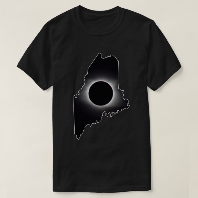 T-shirt total de l'Éclipse solaire du Maine 2024 (Design devant)