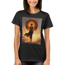 Total Déesse Éclipse Solaire Regardant Dans Le Sol