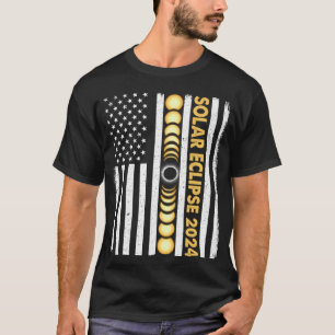 T-shirt Total Éclipse Solaire 2024 Phases Totalité Amériqu