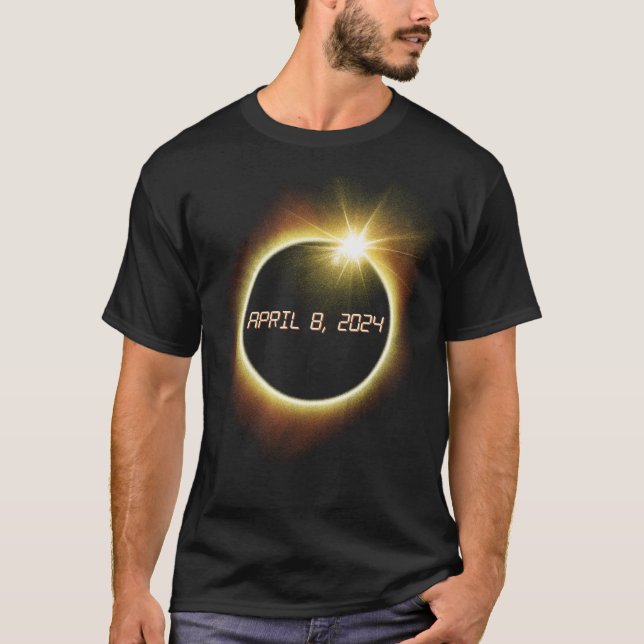 T-shirt Total Éclipse Solaire 8 avril 2024 Totalité Éclips (Devant)