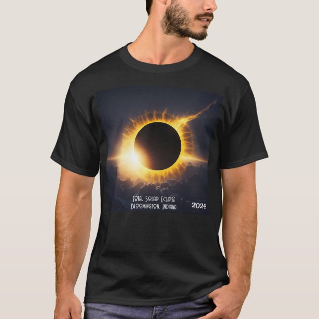 T-shirt Total Éclipse solaire Ajouter n'importe quel texte (Devant)