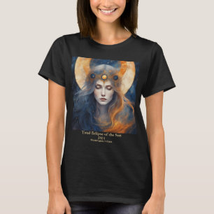 T-shirt Total Éclipse Solaire Déesse Couronne Modifier le