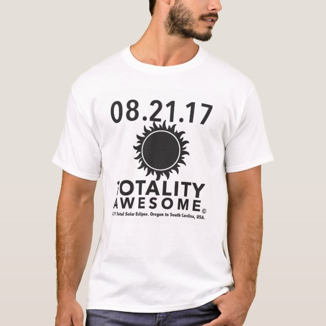 T-shirt Total Éclipse Solaire "Totality Awesome" tee - shi (Devant)