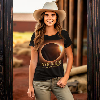 T-shirt Total Eclipse Texas 2024 Personnalisé