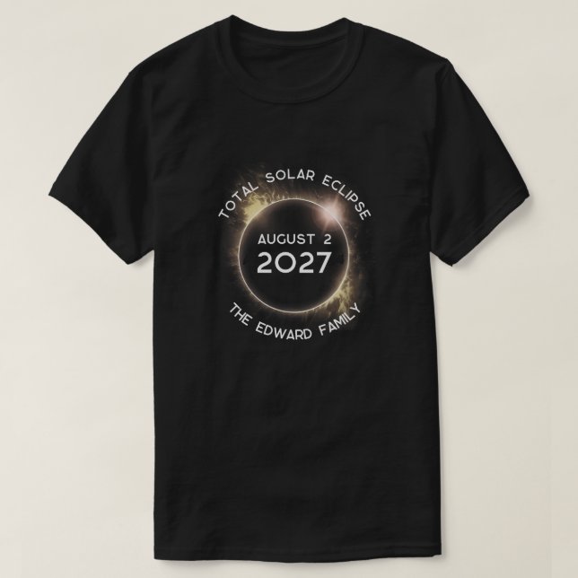 T-shirt Total Solaire Eclipse 2024 Art Design (Design devant)