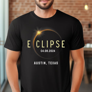 T-shirt Total Solaire Eclipse 2024 Avril 8 Nom d'état pers