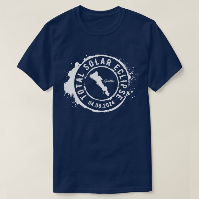 T-shirt Total Solaire Eclipse 2024 Mexique Sinaloa Mazatla (Design devant)
