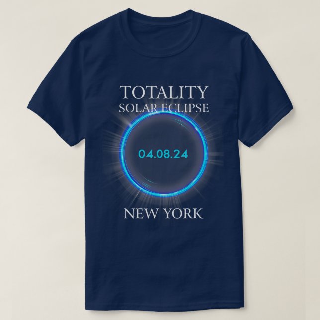 T-shirt Total Solaire Eclipse 2024 New York 040824 Astrono (Design devant)
