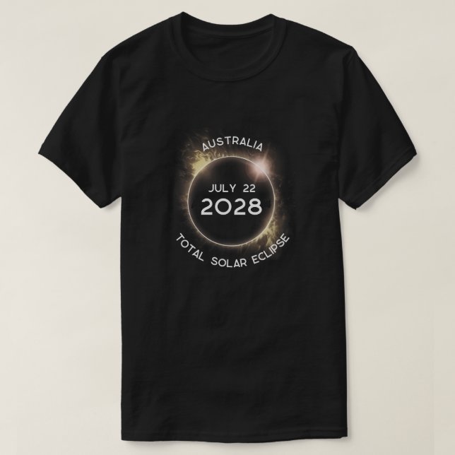 T-shirt Total Solaire Eclipse 2028 Art Design (Design devant)
