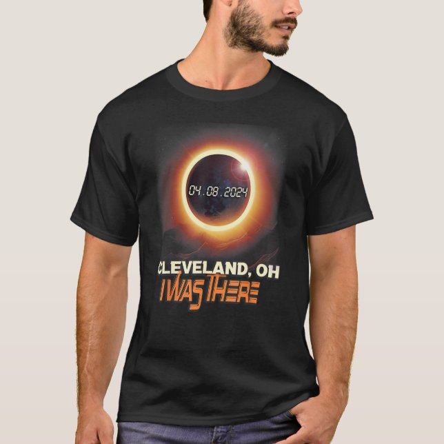 T-shirt Total Solaire Eclipse Cleveland Ohio OH (Devant)