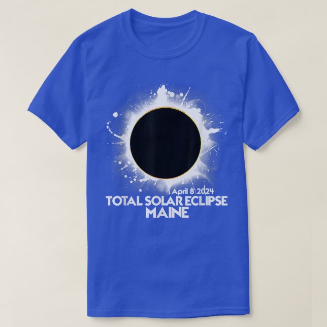 T-shirt Total Solaire Eclipse Maine 2024 Totalité Américai (Design devant)
