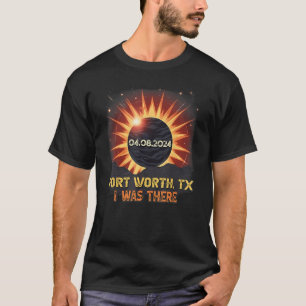 T-shirt Total Solaire Eclipse Rétro Fort Worth Texas TX