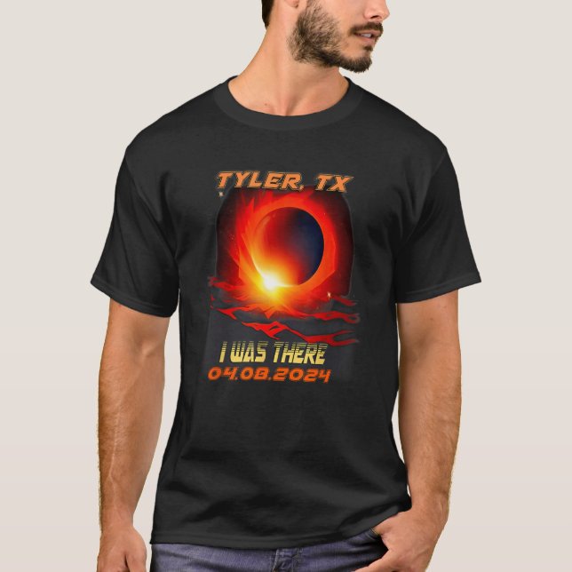 T-shirt Total Solar Eclipse I Was There Tyler Texas TX (Devant)
