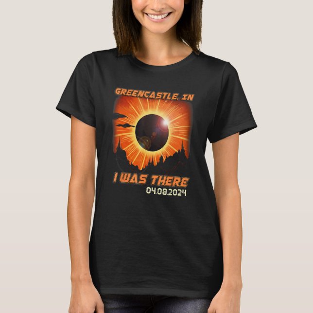 T-shirt Total Solar Eclipse Mountain Hiking Greencastle In (Devant)
