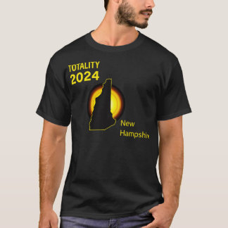 T-shirt Total Solar Eclipse New Hampshire State 2024