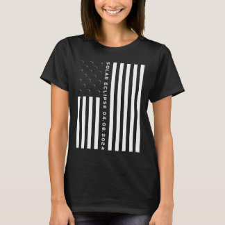 T-shirt Total Solar Eclipse US American Flag 04.08.2024