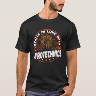 T-shirt Totalement en amour avec pyrotechnie feux d'artifi