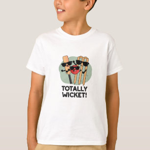 T-shirt Totalement Wicket Funny Sports Cricket Pun