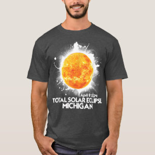 T-shirt Totalité Michigan 2024 Total Solaire Eclipse Améri